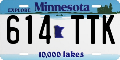 MN license plate 614TTK