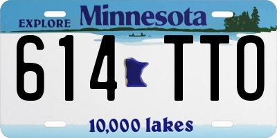 MN license plate 614TTO