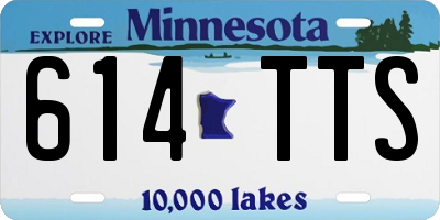 MN license plate 614TTS