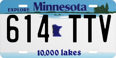 MN license plate 614TTV