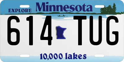 MN license plate 614TUG