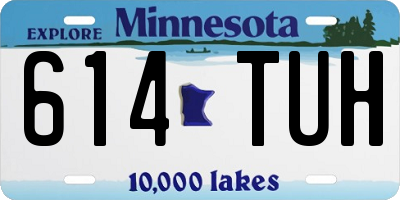 MN license plate 614TUH