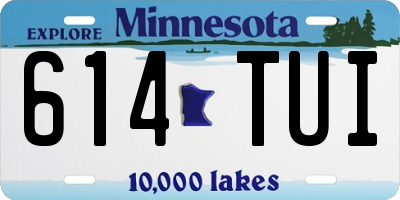 MN license plate 614TUI
