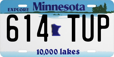MN license plate 614TUP