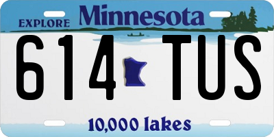 MN license plate 614TUS