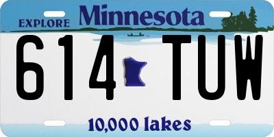 MN license plate 614TUW