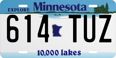 MN license plate 614TUZ