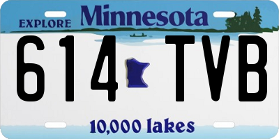 MN license plate 614TVB