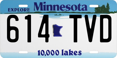 MN license plate 614TVD