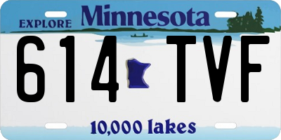 MN license plate 614TVF
