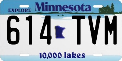 MN license plate 614TVM
