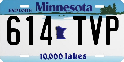 MN license plate 614TVP