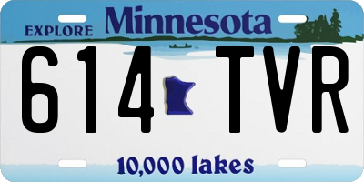 MN license plate 614TVR