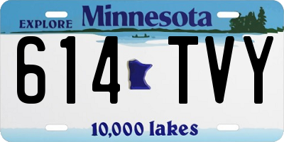 MN license plate 614TVY