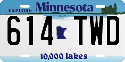 MN license plate 614TWD