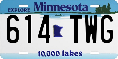 MN license plate 614TWG