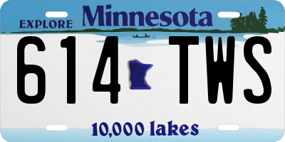MN license plate 614TWS