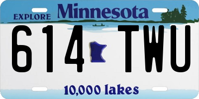 MN license plate 614TWU