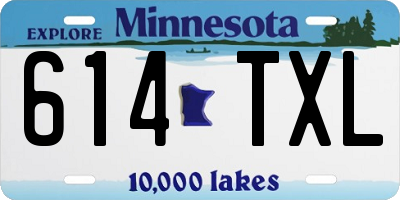 MN license plate 614TXL