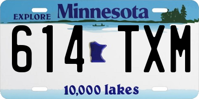 MN license plate 614TXM