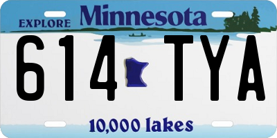 MN license plate 614TYA