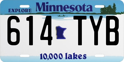 MN license plate 614TYB