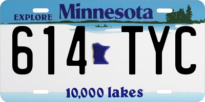 MN license plate 614TYC
