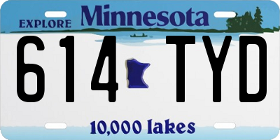 MN license plate 614TYD