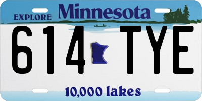 MN license plate 614TYE