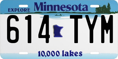MN license plate 614TYM