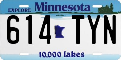 MN license plate 614TYN