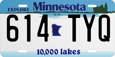 MN license plate 614TYQ