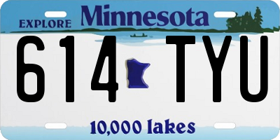 MN license plate 614TYU