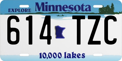 MN license plate 614TZC