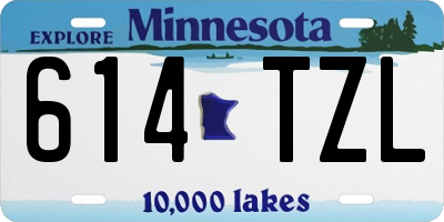 MN license plate 614TZL