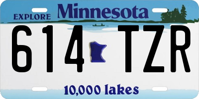 MN license plate 614TZR