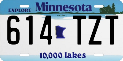MN license plate 614TZT
