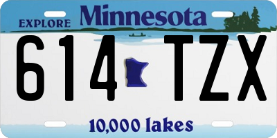 MN license plate 614TZX