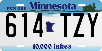 MN license plate 614TZY