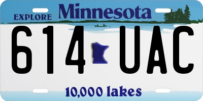 MN license plate 614UAC