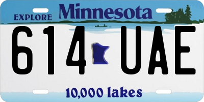 MN license plate 614UAE