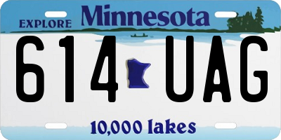 MN license plate 614UAG
