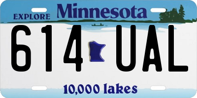 MN license plate 614UAL