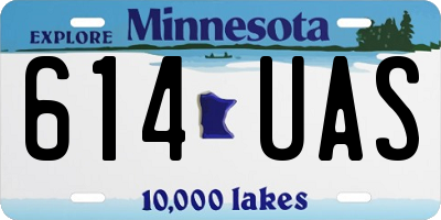 MN license plate 614UAS