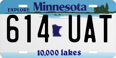 MN license plate 614UAT