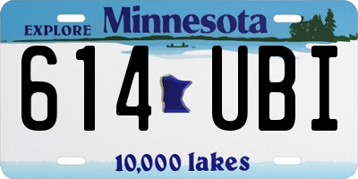 MN license plate 614UBI
