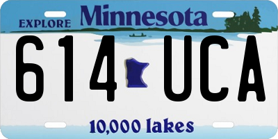 MN license plate 614UCA