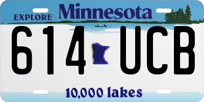 MN license plate 614UCB