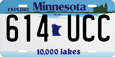 MN license plate 614UCC
