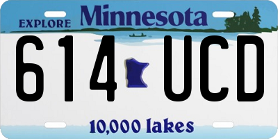 MN license plate 614UCD